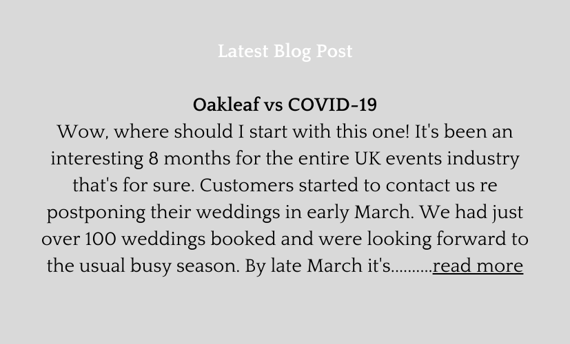 oakleaf marquees dorset blog